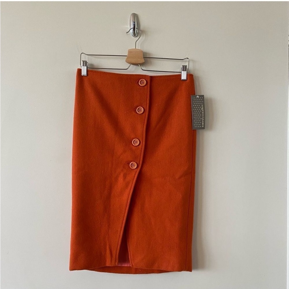 Anthropologie - Corey Lynn Calter Big Button Front Wool Blend Skirt (size 4)